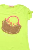 Çiçek Sepet Nakışlı Kız Bebek Tshirt Yeşil bipamuk - 2
