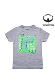 Sevimli Dinozar Baskılı Erkek Bebek Tshirt bipamuk - 1