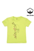 Smile Baskılı Kız Tshirt Yeşil bipamuk - 1