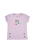 Renkli Balık Baskılı Tshirt Lila bipamuk - 2