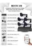 BESTCAM  5 Kameralı Metal Kasa Set 5 Mega Piksel Sony Lensli 4K Ultra HD Gece Görüşlü Sistem 500 GB Hard disk - 1