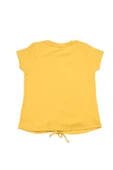 Nakışlı Fitilli Beauty Queen Tshirt Hardal bipamuk - 10