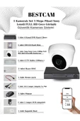 BESTCAM  1 Kameralı Set 5 Mega Piksel Sony Lensli FULL HD Gece Görüşlü Güvenlik Dome Kamera Seti 500 GB HDD - 1