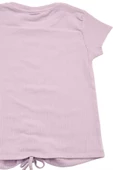 Nakışlı Fitilli Beauty Queen Tshirt Lila bipamuk - 12