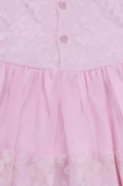 Çiçekli Tüllü Kız Elbise Pembe bipamuk - 4