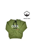 Cool Panda Kapşonlu Kız Bebek Sweat Yeşil bipamuk - 5