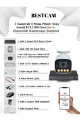BESTCAM  1 Kameralı Set 5 Mega Piksel Sony Lensli FULL HD Gece Görüşü Renkli Güvenlik Kamera Seti 500 GB HDD - 1