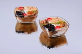 Glassco 15'li Kare Sütlaç Kare Cam Kase Tatlı Puding Sütlaç Kasesi Cam Sunum - 3