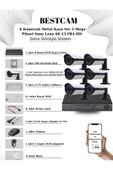 BESTCAM  6 Kameralı Metal Kasa Set 5 Mega Piksel Sony Lensli 4K Ultra HD Gece Görüşlü Sistem 500 GB Hard disk - 1