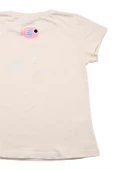 Renkli Balık Baskılı Tshirt Krem bipamuk - 8