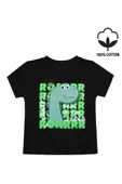 Sevimli Dinozor Baskılı Erkek Bebek Tshirt  bipamuk - 5
