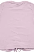 Nakışlı Fitilli Beauty Queen Tshirt Lila bipamuk - 11