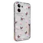 Xiaomi Redmi Note 13 4G Çiçekli Butterfly Seri Silikon Kapak - 1