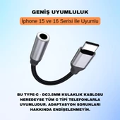 Coofbe Type-C To 3.5mm Aux Dönüştürücü Type-C To 3.5mm Kulaklık Dönüştürücü Ses Dönüştürücü Kablo thumbnail 2