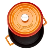 Lava Yuvarlak Döküm Tencere Trendy 28 cm Turuncu Lvytc28k2o - 5