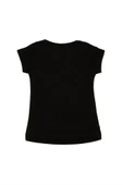 Renkli Roses Baskılı Tshirt Siyah bipamuk - 3