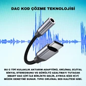 Coofbe Type-C To 3.5mm Aux Dönüştürücü Type-C To 3.5mm Kulaklık Dönüştürücü Ses Dönüştürücü Kablo thumbnail 3