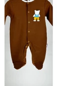 Boys Çıtçıtlı Uzun Kollu %100 Pamuklu Erkek Bebek Tulum bipamuk - 2