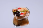 Glassco 8'li Kare Sütlaç Kare Cam Kase Tatlı Puding Sütlaç Kasesi Cam Sunum - 4