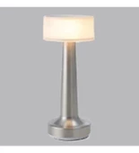 K2 GLOBAL KML103 3 Fonksiyonlu Şarjlı ve Dimli Krom LED Masa Lambası (Beyaz + Ilık Beyaz + Gün Işığı - 1