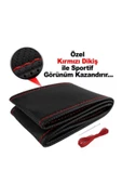 Direksiyon Kııfı Siyah Noktalı Kırmızı Dikişli Model - 2