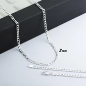 Kare Gurmet Gümüş Zincir Kolye - 1