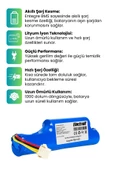 Arçelik Rs 3121 Robot Süpürge Bataryası (ULTRA YÜKSEK KAPASİTE) 3500mAh Robot Süpürge Pil thumbnail 2