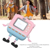 QASUL Çift Objektifli 1080 P Sünger Bob Kare Pantolon Çocuklar için Dijital Video Kamera Pembe - 4