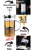 CAMBU FRENCH COFFEE CAM DEMLİK ÖLÇÜ KABI 700 ML - 3