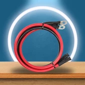 Akü İle İnverter Arası Uçları Konnektörlü 25 Mm Kablo- 1m Siyah- 1m Kırmızı - 2