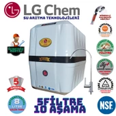 LG Chem COOL BEYAZ SİYAH MONTAJ DAHİL 8 LİTRE 5 FİLTRE 10 AŞAMA SU ARITMA CİHAZI thumbnail 1