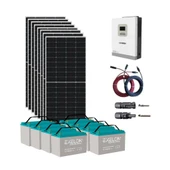 Güneş Enerjisi Bağ Evi Solar Paketi 5KVA Akıllı İnverter 410W Güneş Paneli 100Ah Jel Akü thumbnail 2