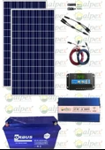 1200W Güneş Enerjisi Solar Paket 2x250W Panel 100Ah Jel Akü 1200W İnverter TV ve Aydınlatma Uyumlu - 1
