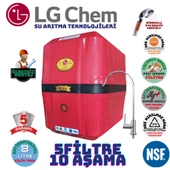 LG Chem COOL KIRMIZI SİYAH MONTAJ DAHİL 8 LİTRE 5 FİLTRE 10 AŞAMA SU ARITMA CİHAZI thumbnail 1