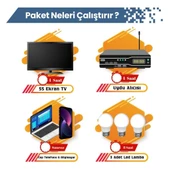 1200 Watt Tv Aydınlatma Bağ Evi Güneş Enerjisi 210w Solar Paket - 5