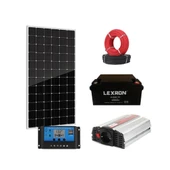 Güneş Enerjisi Aydınlatma - TV Paketi  600W İnverter 170W Güneş Paneli 65Ah Jel Akü - 1