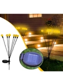2 adet Güneş Led Bahçe Çim Lambası Güneş Ateşböcekleri Dekorasyon Lamba Ateşböceği Led - 2