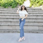 Beyaz Omzu Açık Dantelli Bluz - 2