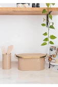 THE MİA PRİZMA EKMEK SAKLAMA KABI KARAMEL 40*22*18 CM - 3