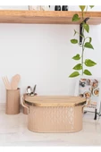THE MİA PRİZMA EKMEK SAKLAMA KABI KARAMEL 40*22*18 CM - 4