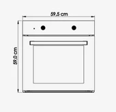 Cucinox Siyah Ankastre Set ( F 18 Siyah D 60 cm Davlumbaz- GLS 640 60 cm Ankastre Ocak-MFA 605 Ankastre Fırın) - 5