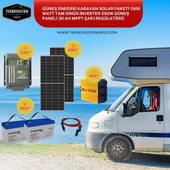 Güneş Enerjisi Karavan Solar Paketi 30 Ah Mppt İnverter 250w Güneş Paneli - 1