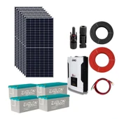 Büyük Bağ Evi Solar Paketi 550w Güneş Paneli 5.5kw İnverter 200ah Jel Akü thumbnail 1