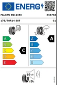Falken 175/70 R14 TL 88T XL SINCERA SN110 ECORUN Yaz Lastiği (Üretim Tarihi:2024) thumbnail 2