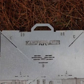 Kamp Ayısı® GrillFish™ Katlanır Özel Kutulu 2mm Galvaniz Çelik Balık Izgaralı Mangal & Ateş Çukuru - 10
