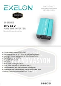 Exelon Tam Sinüs 2000w 12v İnverter thumbnail 2
