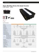 Alpex 1500 Watt 12 Volt Ups (Şebeke Şarjlı) Modifiye Sinüs İnverter thumbnail 5