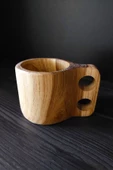 Artinum Tik Ağacı Kuksa Bardak / 100ml / El Oyması - 1