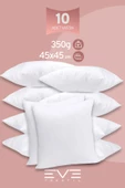 10 Adet Throw Serisi Antialerjik %100 Silikon Elyaf Dolgulu Kırlent Iç Kare Yastık 45x45cm 350gr - 1