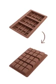 Dubai Çikolatası Kalıbı Silikon Büyük Boy Çikolata Kalıbı ve Spatula 2'li Set - 4